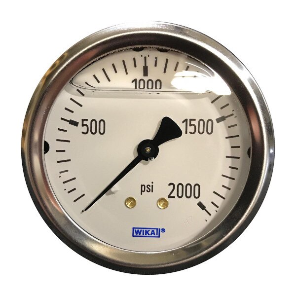 38719 WIKA HP 02,000PSI Liquid Filled 2.5" Face Air Pressure Gauge
